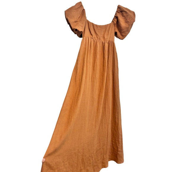 Solia The Label French Riviera Linen Dress in Toffee Size XS - Picture 5 of 15